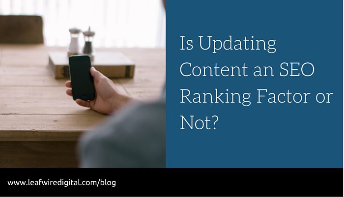 Fresh content is important to your Google Rankings in SEO