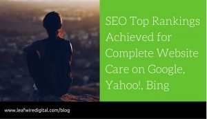 Showcasing a SEO success