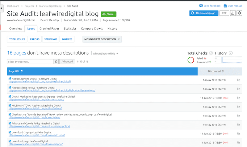 SEO meta description management