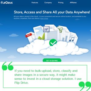 Image sharing on the cloud - Flip Drive 