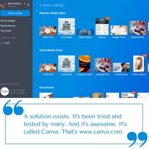 Visual content automation and management via Canva