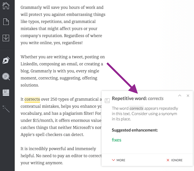 Offer better quality content campaigns with the easy to use spell checker Grammarly