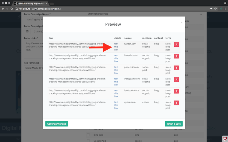 TestYourLinksBeforeYouTagThem - CampaignTrackly