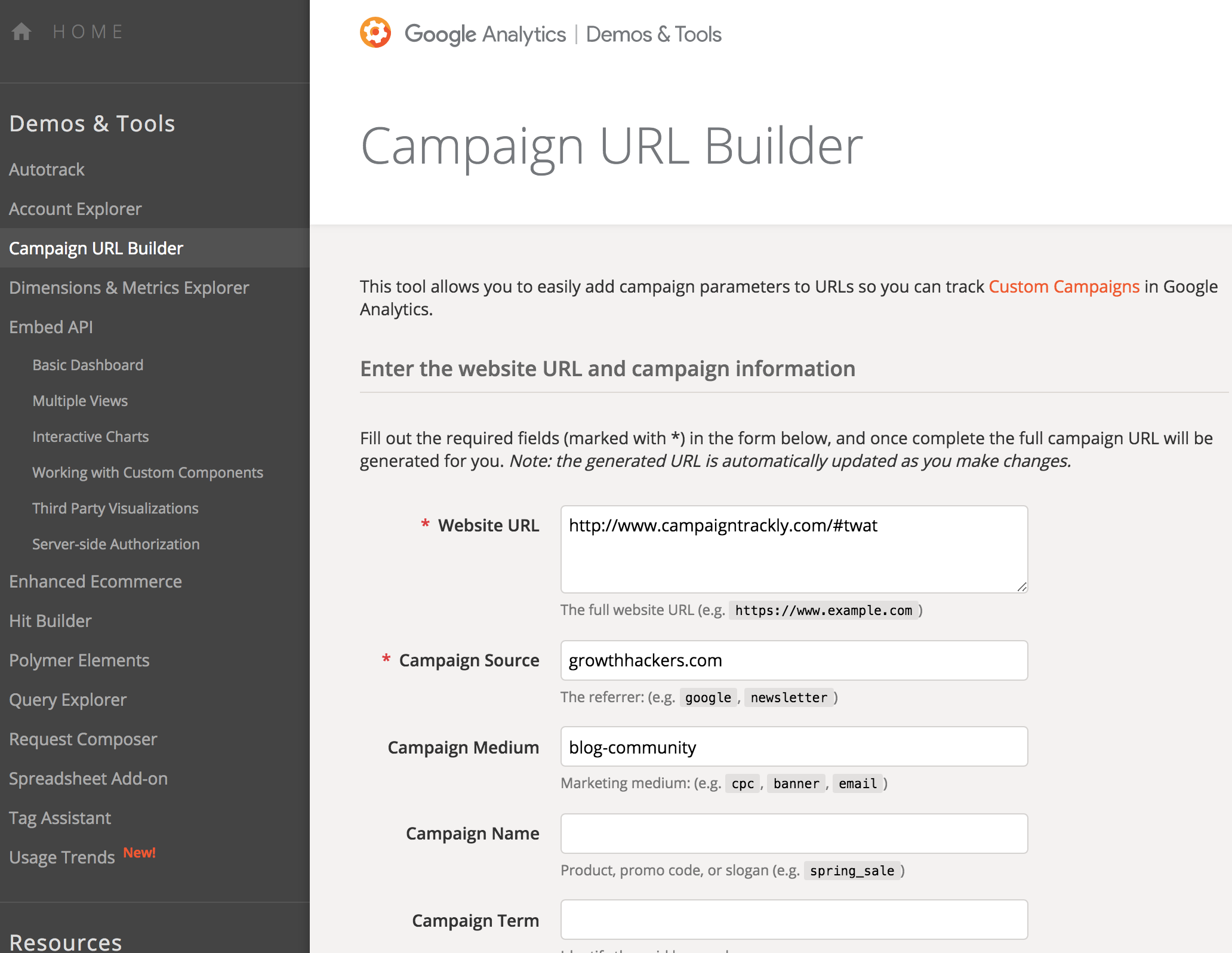 what is a campaign url builder