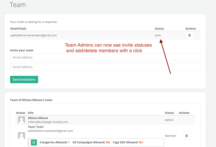 New Team User Management Feature