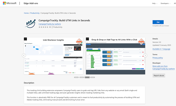 CampaignTrackly Edge Extension