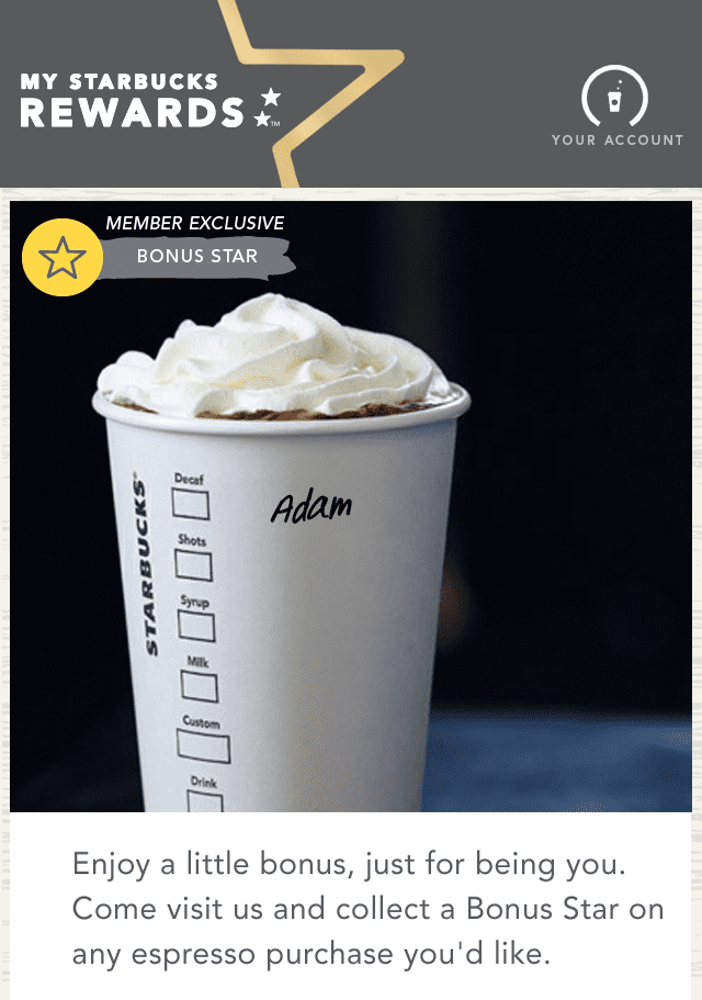 starbucks email example