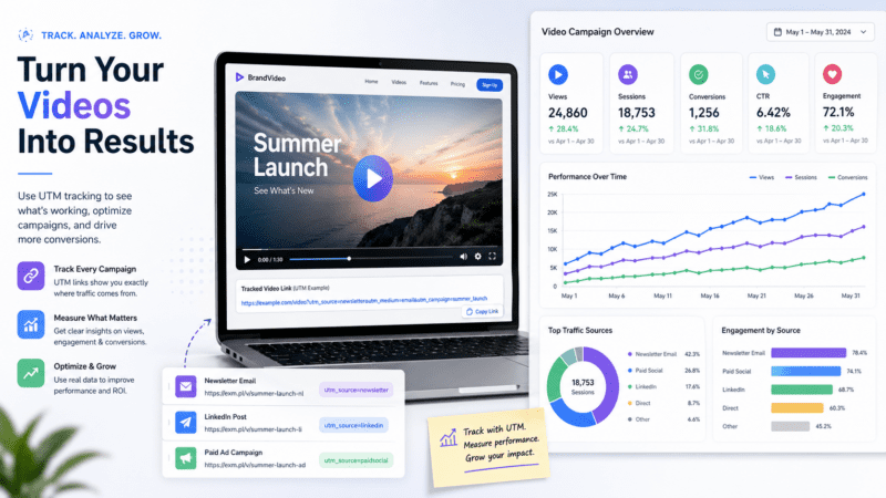 video analytics tracking with UTMs