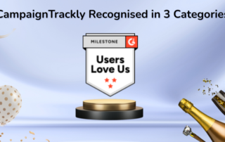 CampaignTrackly performance badges by G2 in 3 categories