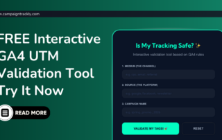 Interactive UTM Validation Tool for GA4 Tags
