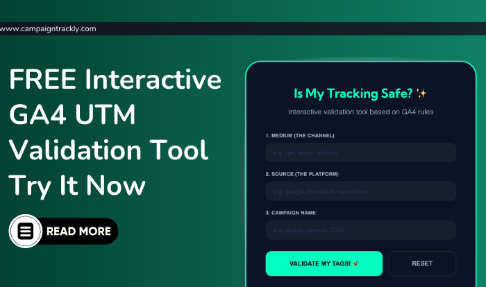 Interactive UTM Validation Tool for GA4 Tags