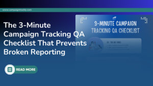 3-min GA4 UTM campaign tracking checklist