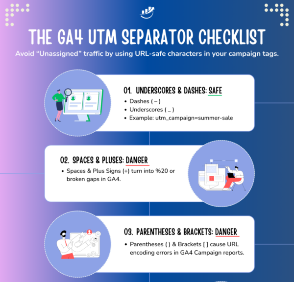 1-minnute GA4 UTM Tag Separator Checklist for Campaign Links
